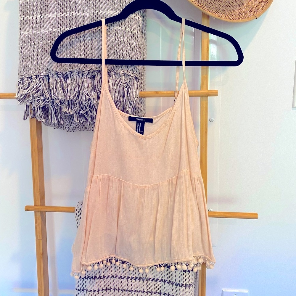 Light Pink Pom Pom top